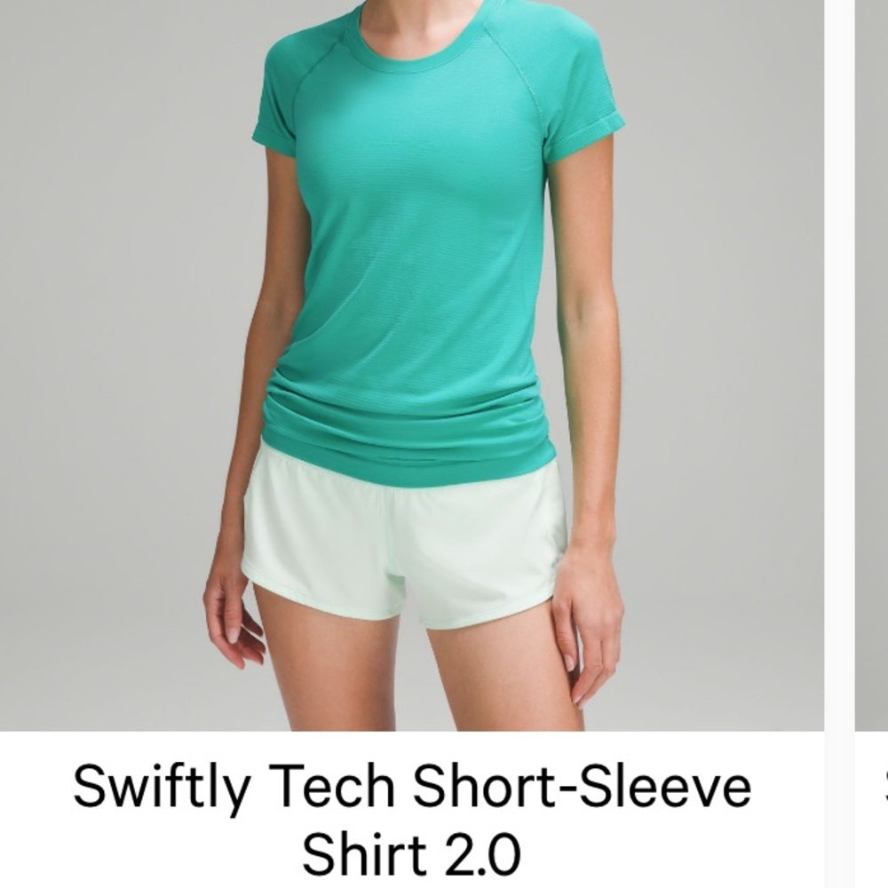 Size 2 Lululemon Swiftly Tech Short Sleeve Shirt 2.0 Kelly Green Excellent Cond.